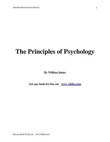 Cover of The Principles of Psychology