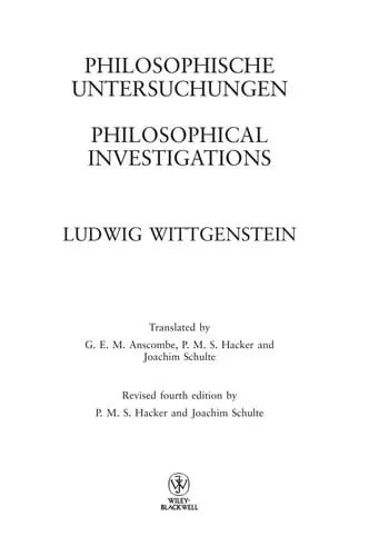 Cover of Philosophical Investigations